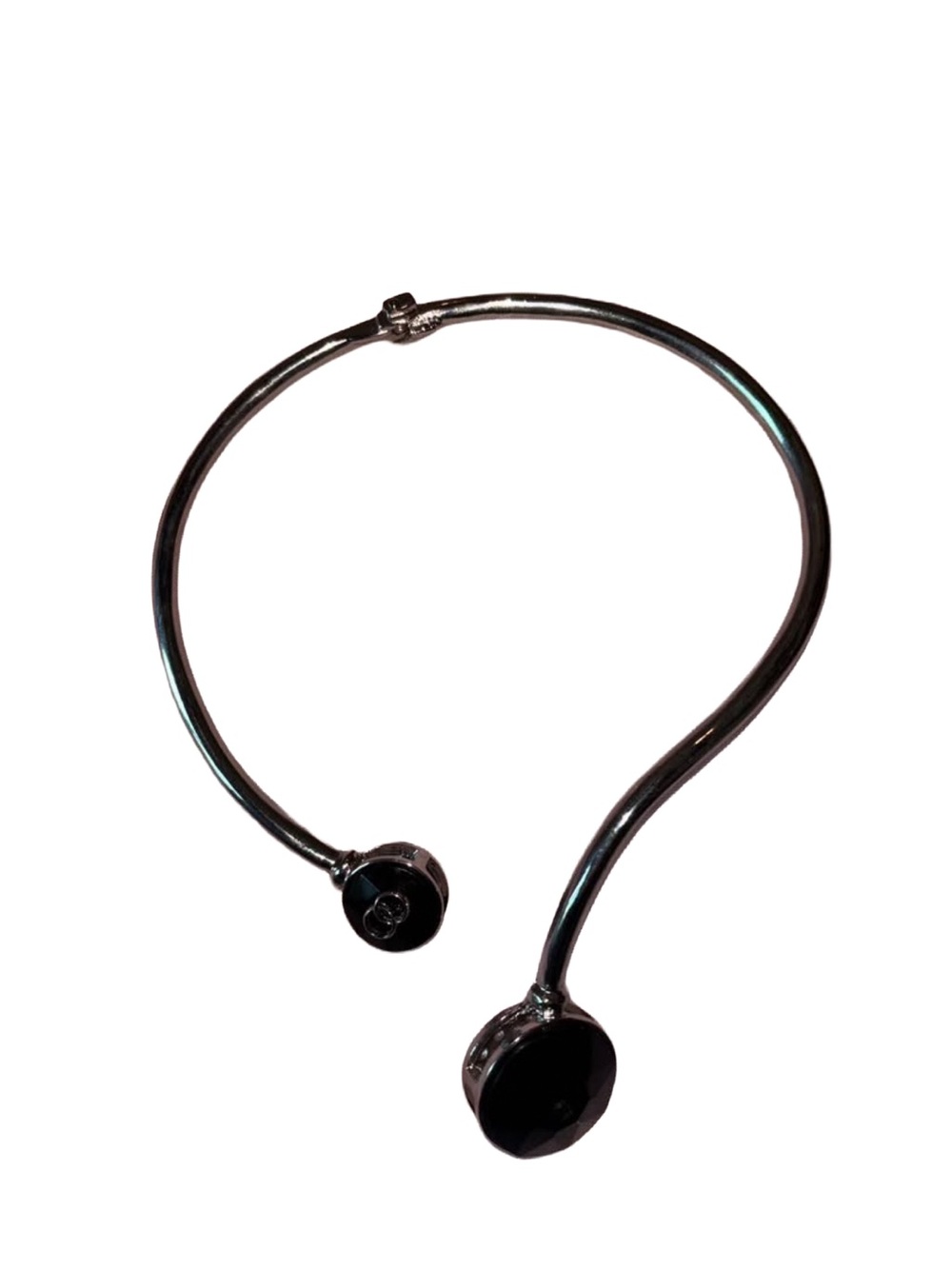 Modern Open Choker Necklace in Black